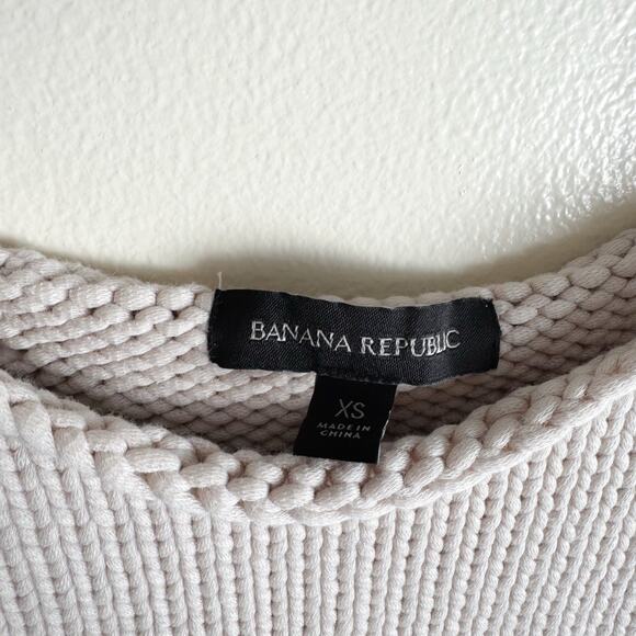 Banana Republic Cream Knit Castoff Halter Tank Top Sweater - XS - Picture 3 of 9